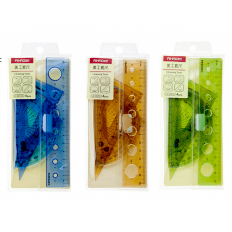 Trusa pentru geometrie, 4 piese, ciclul primar - imagine 3